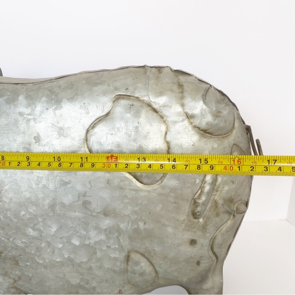 Pig Large Metal Hollow Le Jardin Apropos Home Collection 16.5” MWT Farmhouse - Picture 10 of 12